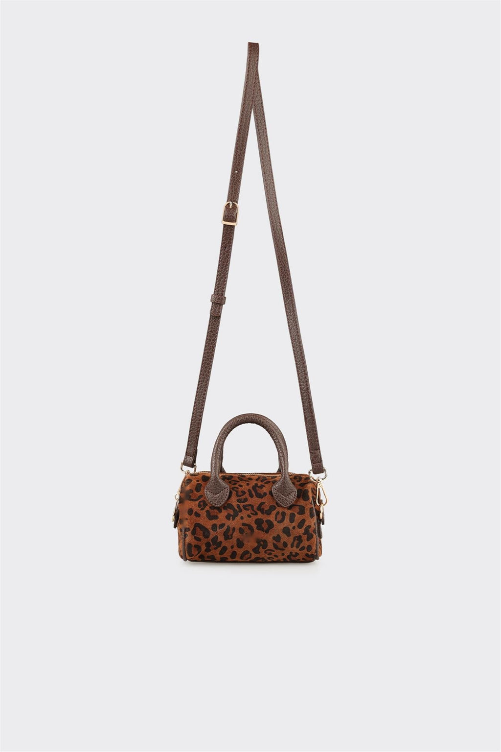 Brown Hayvan Patterned Women's Mini Handbag