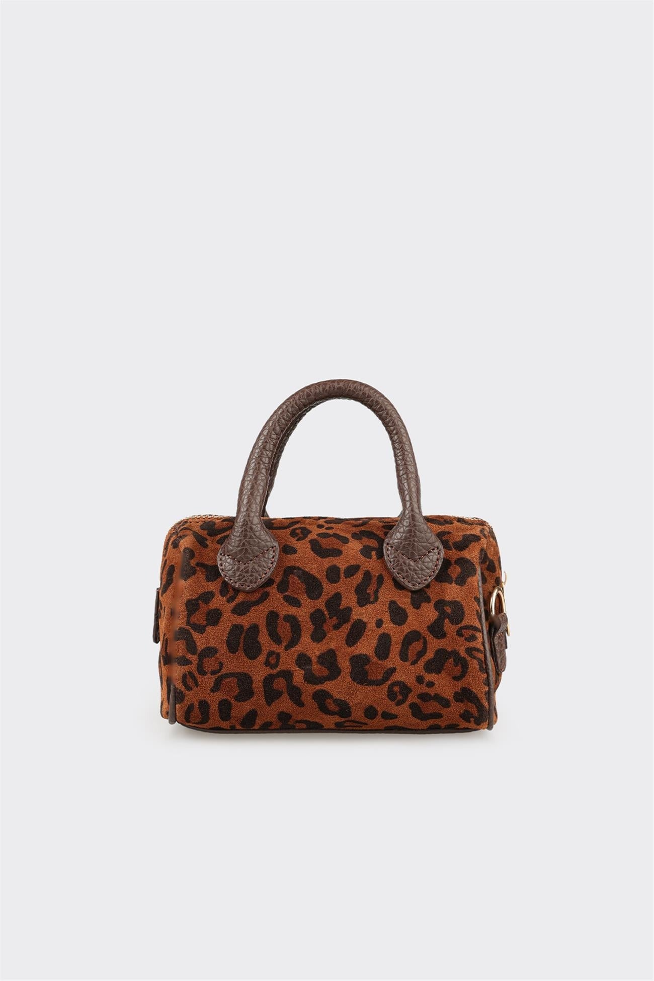Brown Hayvan Patterned Women's Mini Handbag
