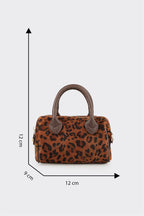 Brown Hayvan Patterned Women's Mini Handbag