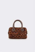Brown Hayvan Patterned Women's Mini Handbag