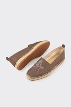 Brown Women's Flat Espadrille
