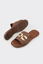 Brown Women's Flat Mule