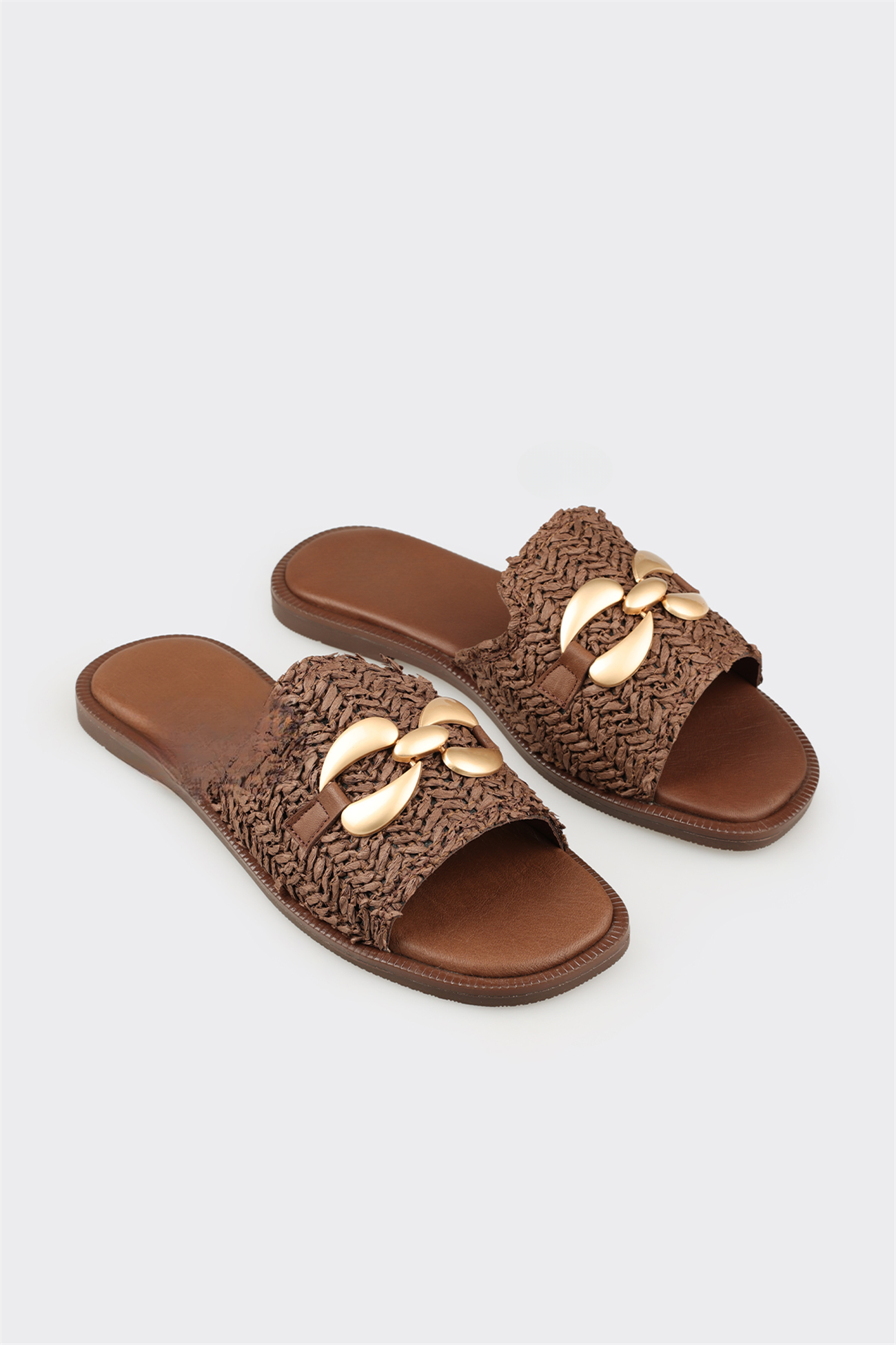 Brown Women's Flat Mule