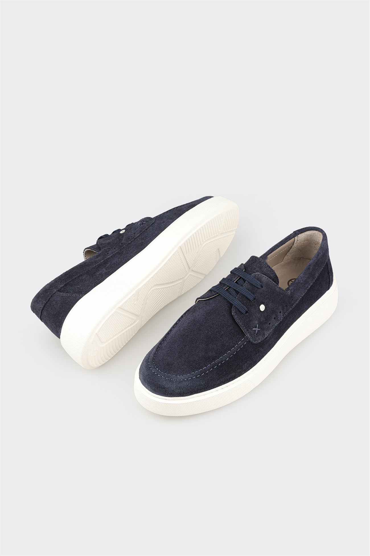 Navy Leather Men's Casual Shoe