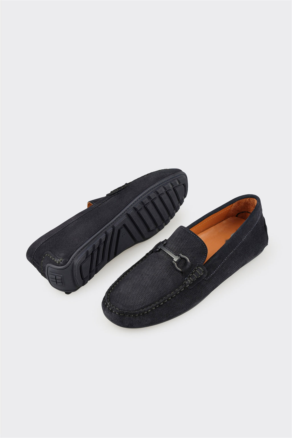 Navy Leather Men's Casual Shoe