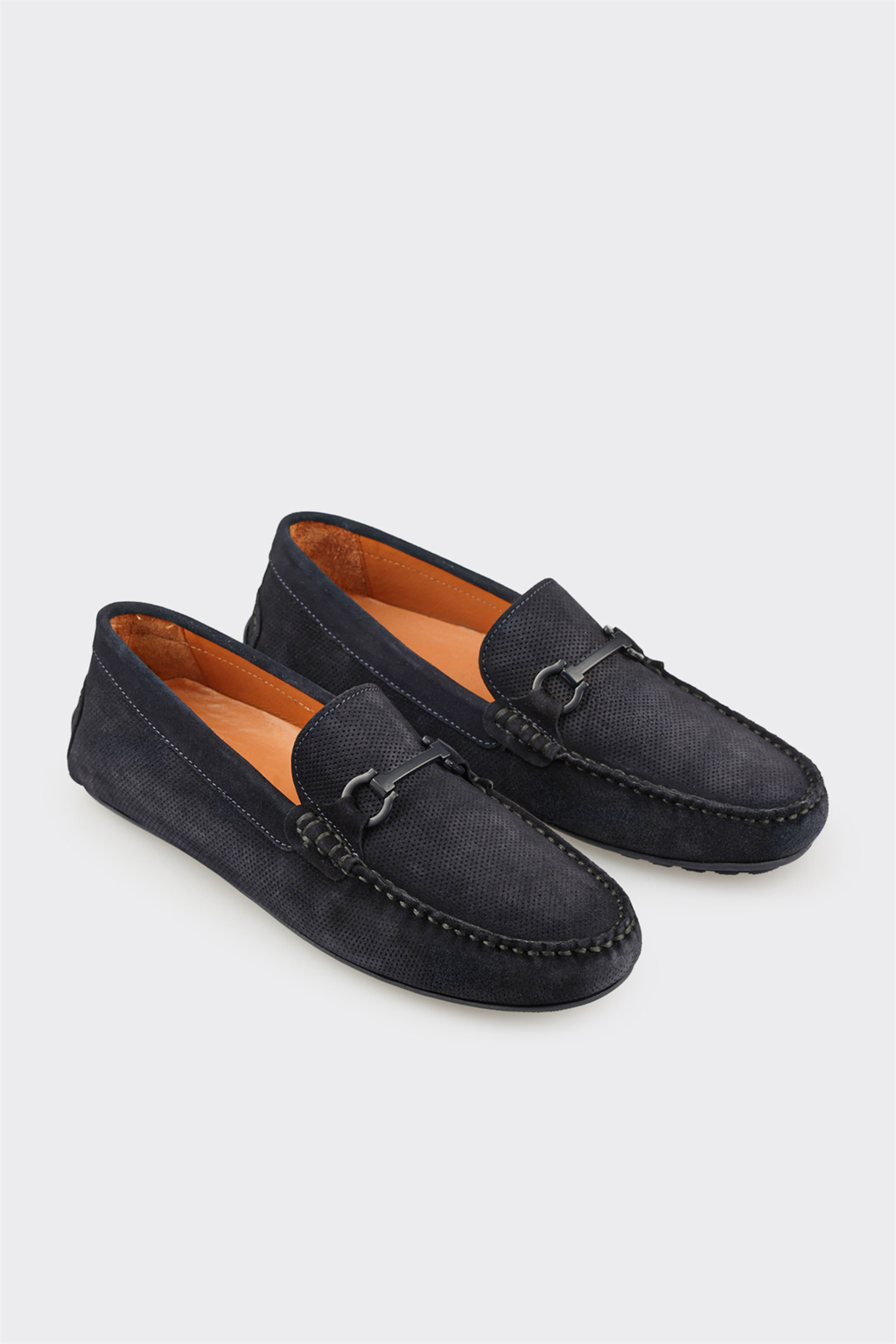 Navy Leather Men's Casual Shoe