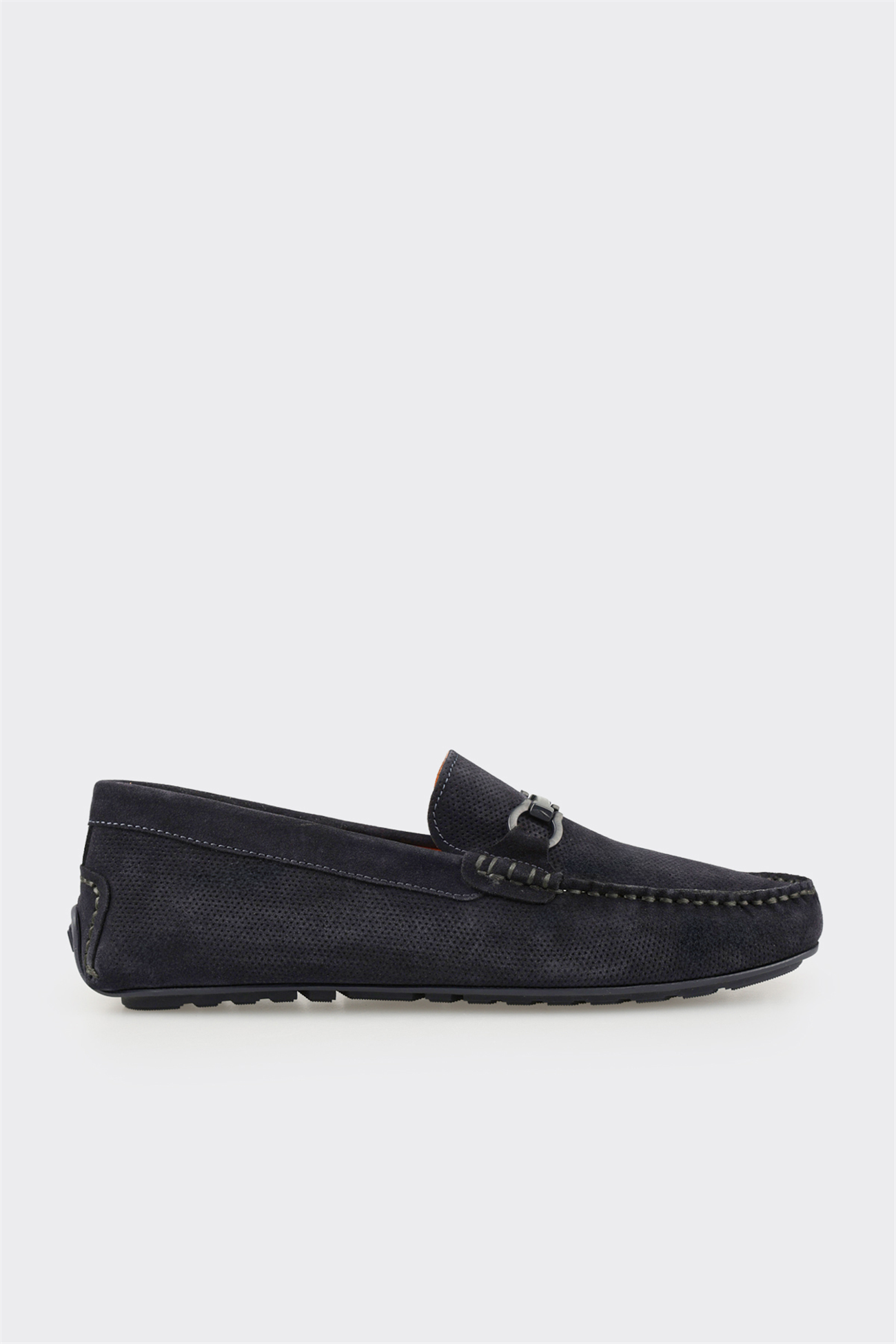 Navy Leather Men's Casual Shoe