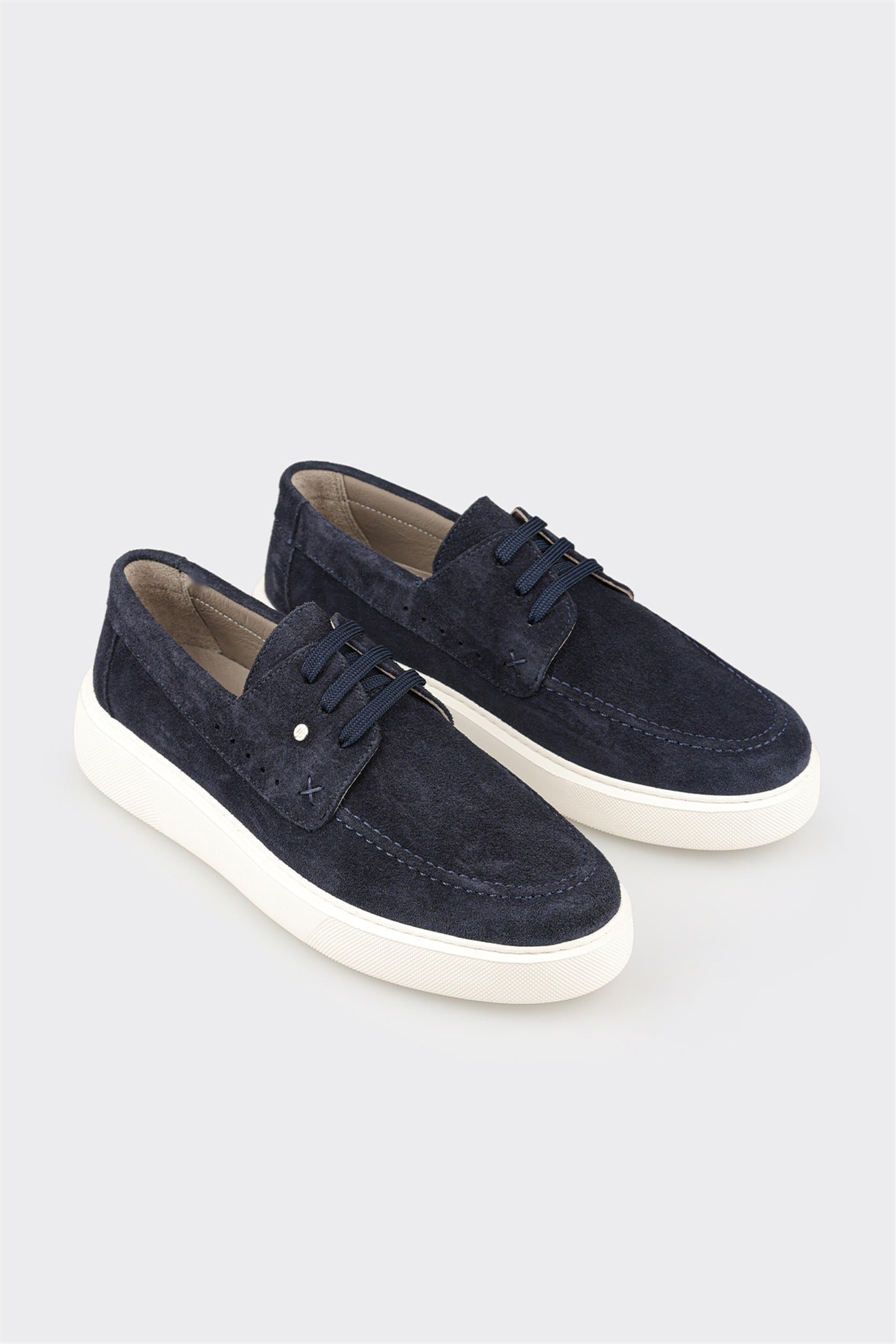 Navy Leather Men's Casual Shoe