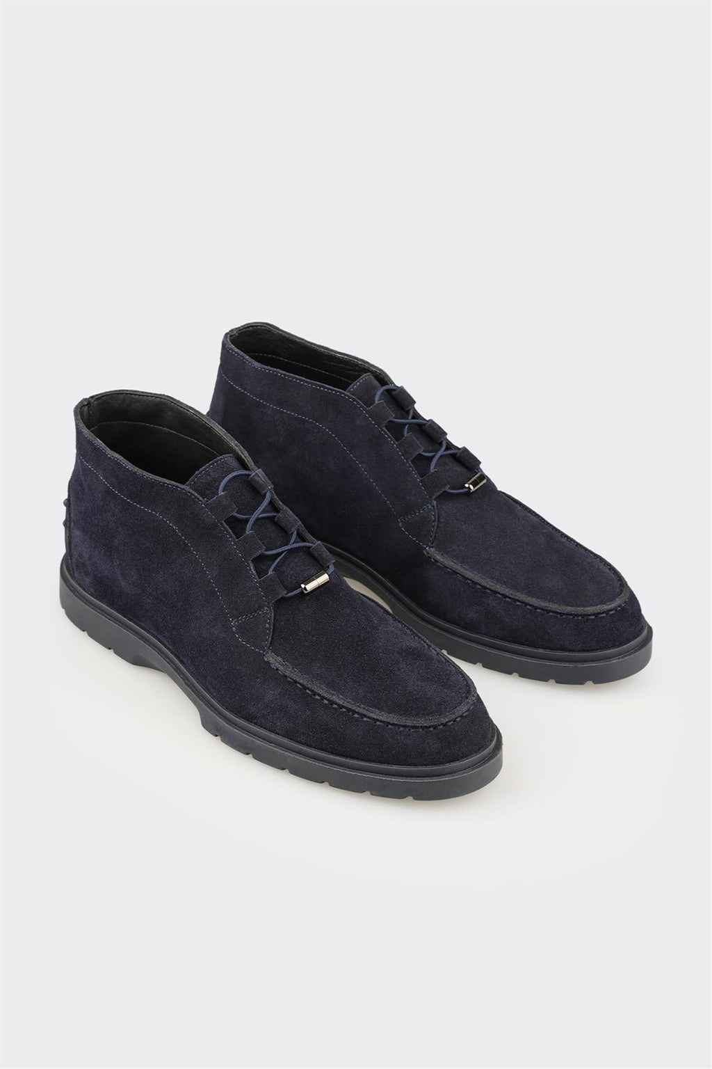 Navy Leather Men's Casual Boot