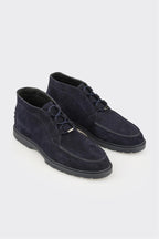 Navy Leather Men's Casual Boot
