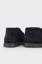 Navy Leather Men's Casual Boot