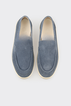 Blue Leather Men's Casual Shoe