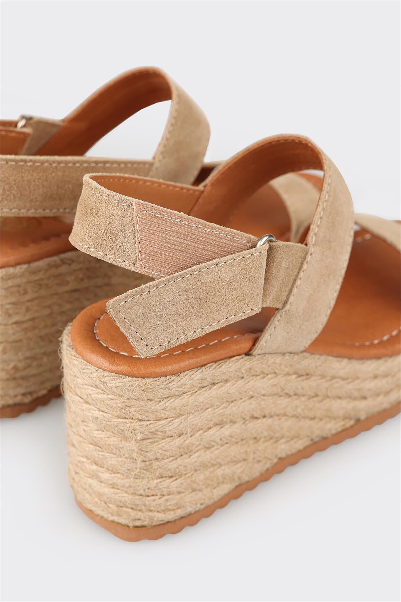 Natural Leather Women's Espadrille