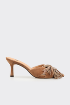 Natural Leather Women's Mule