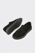 Black Leather Men's Casual Shoe