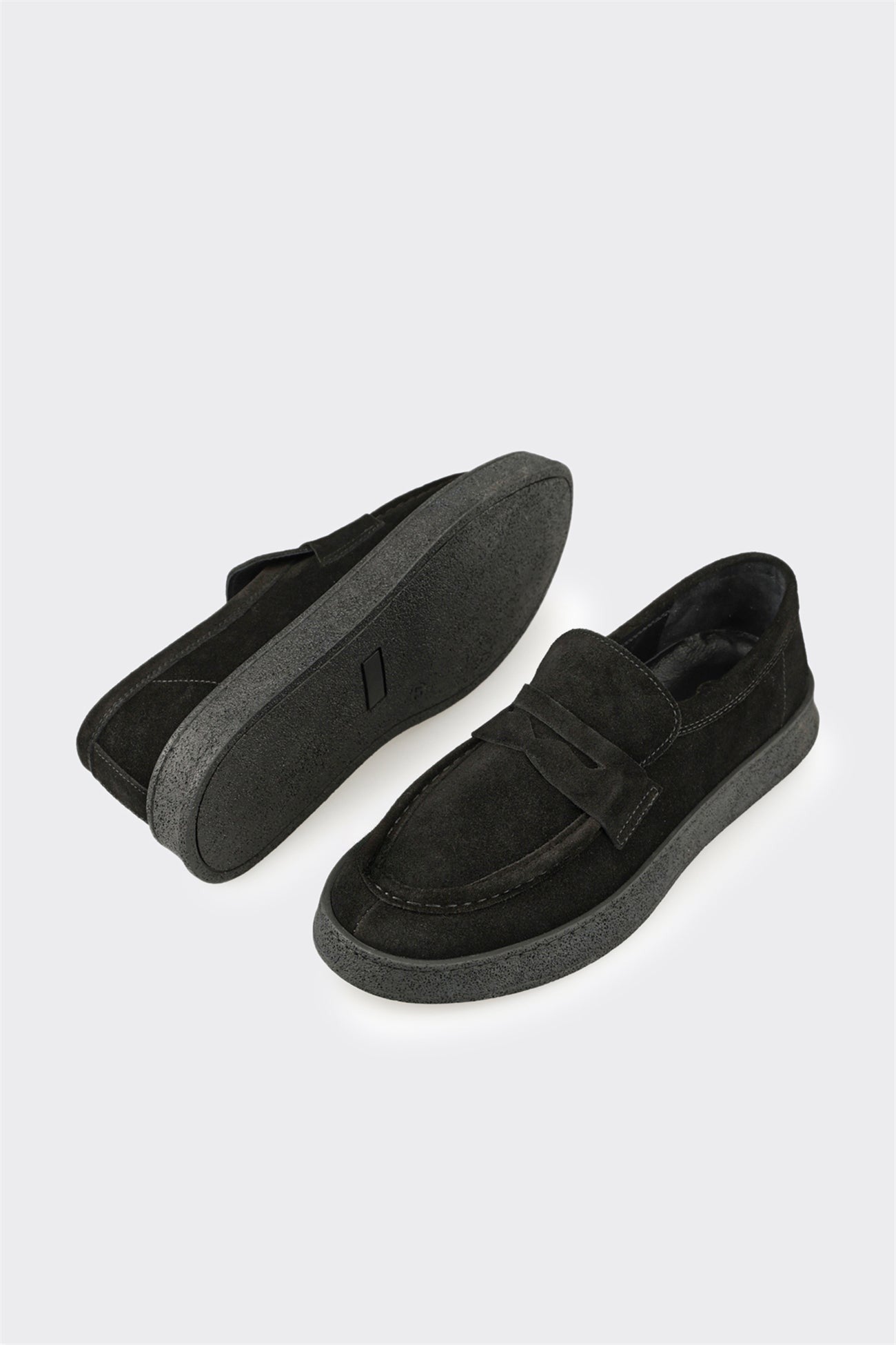 Black Leather Men's Casual Shoe