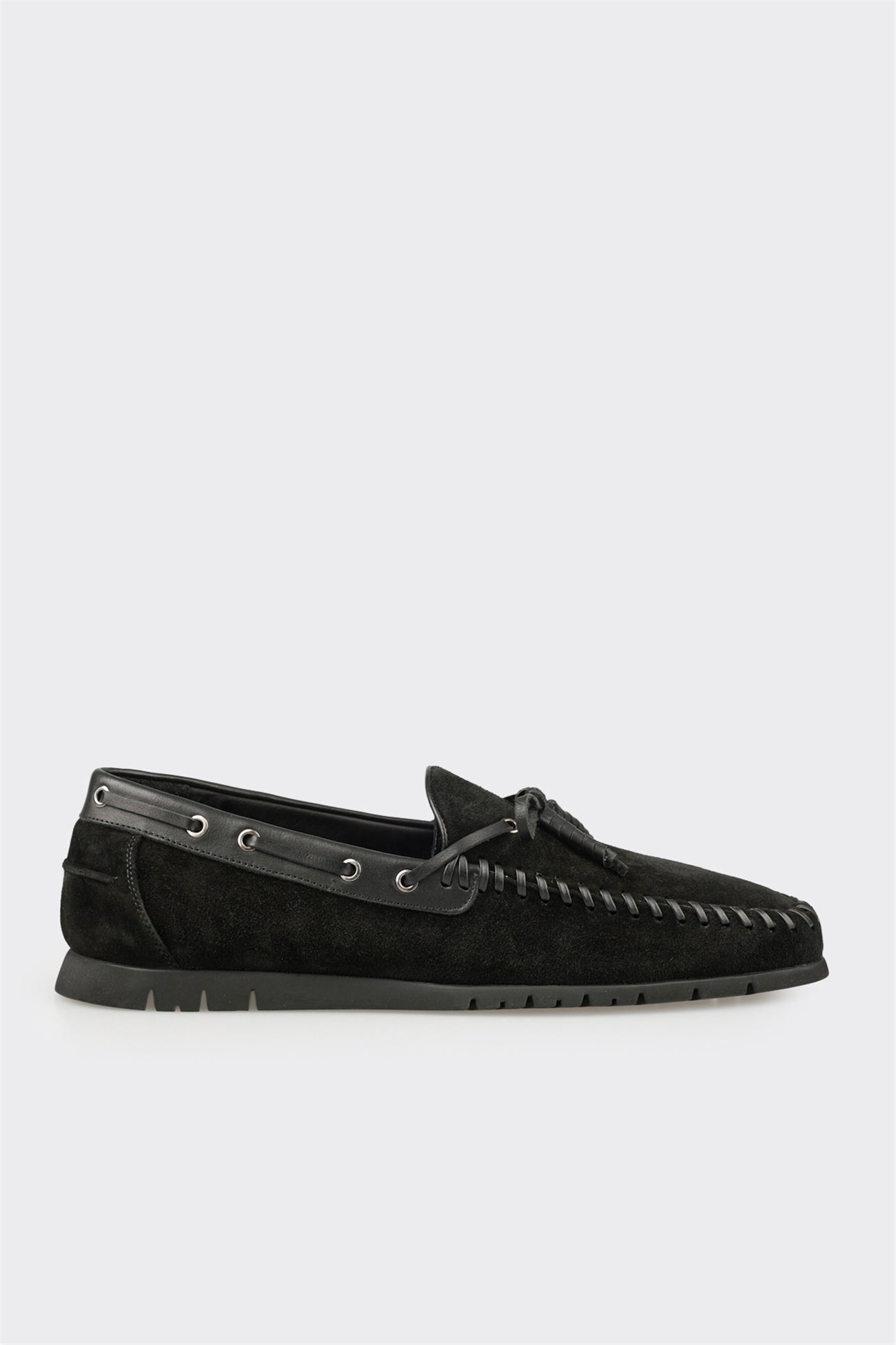 Black Leather Men's Casual Shoe