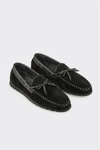 Black Leather Men's Casual Shoe