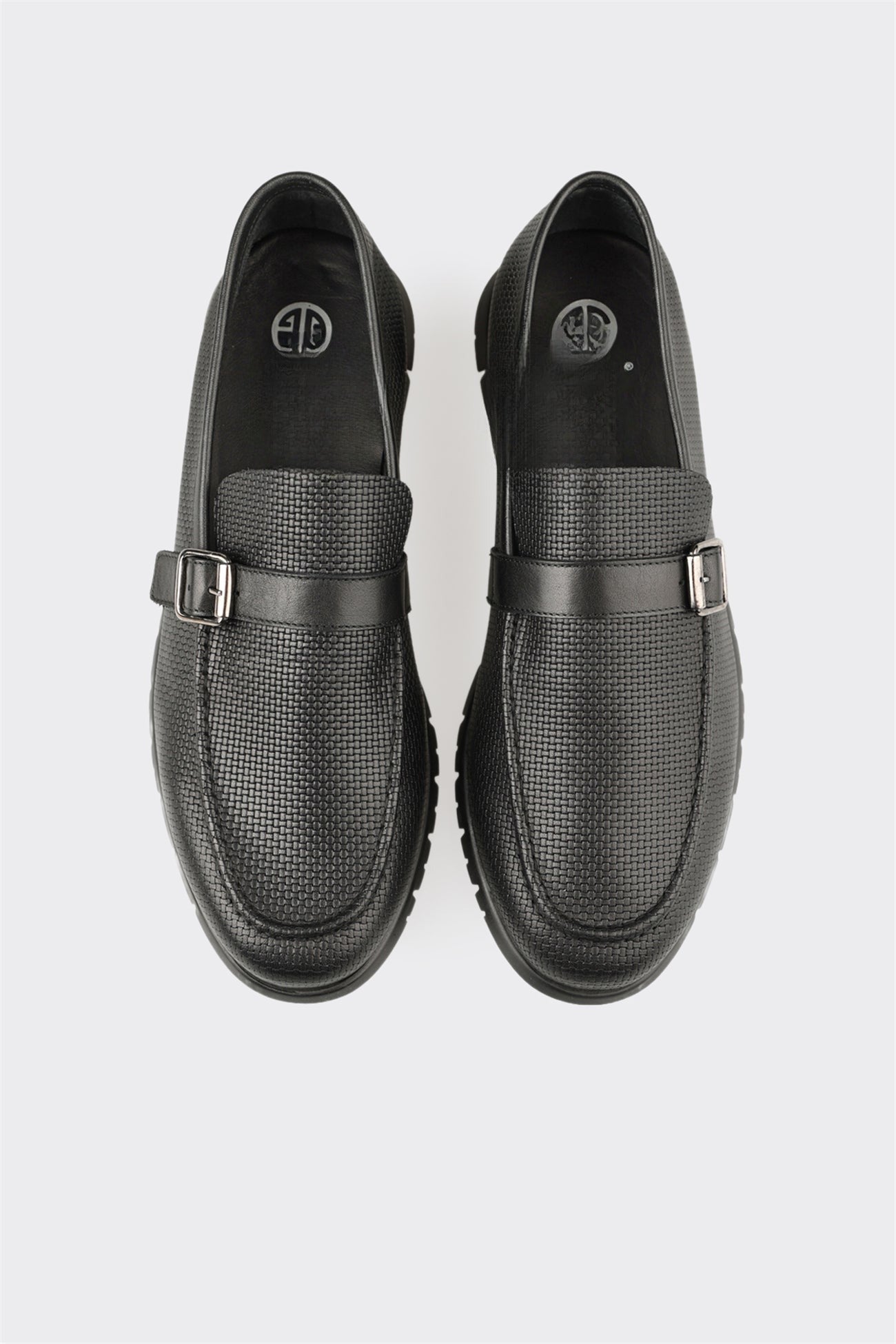 Black Leather Men's Casual Shoe