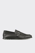 Black Leather Men's Casual Shoe