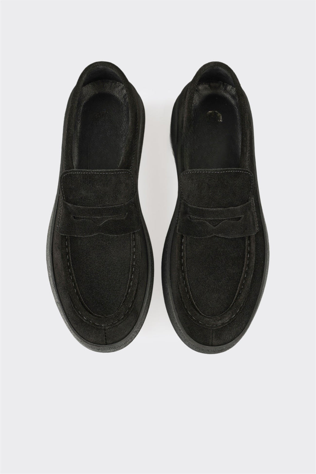 Black Leather Men's Casual Shoe