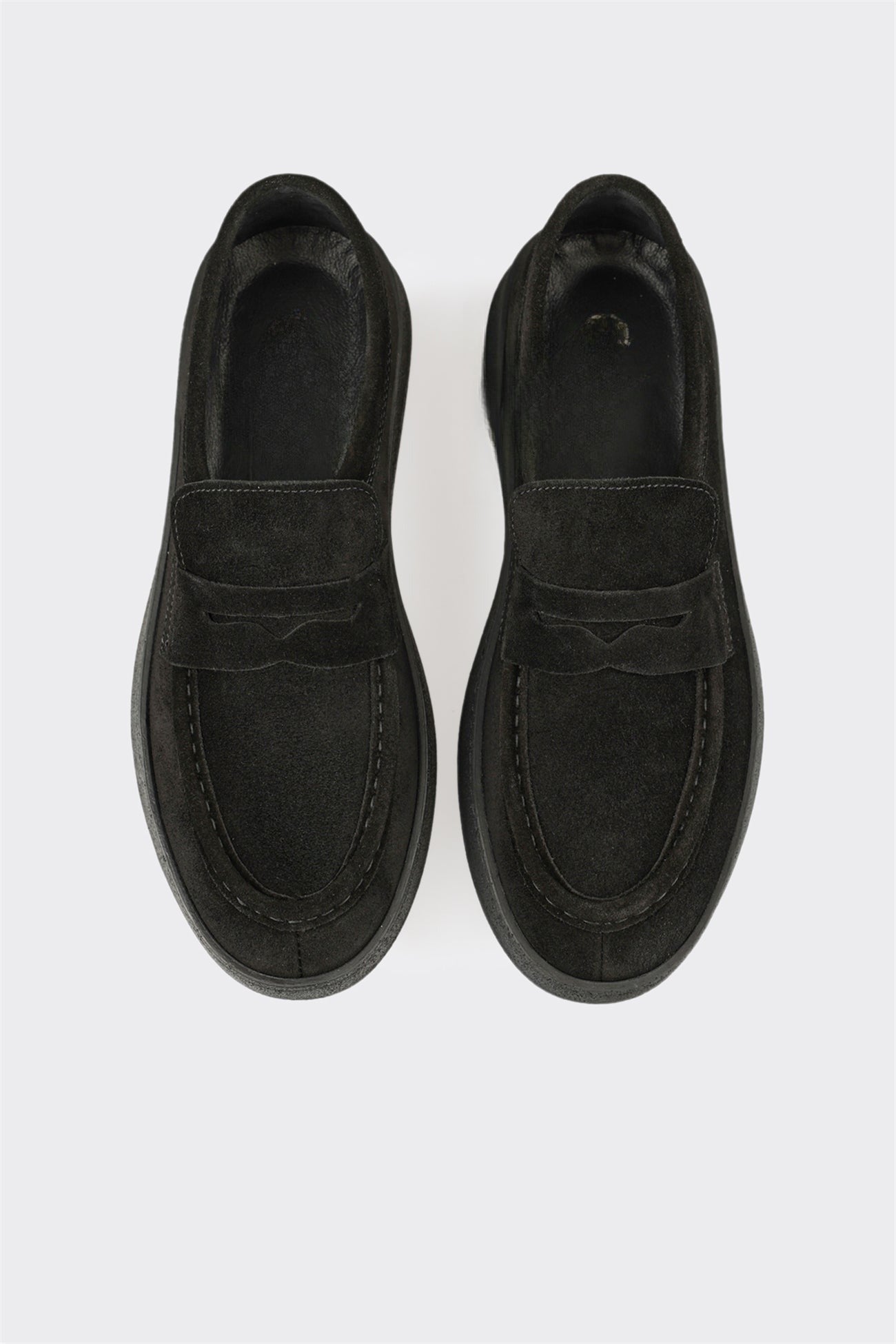 Black Leather Men's Casual Shoe