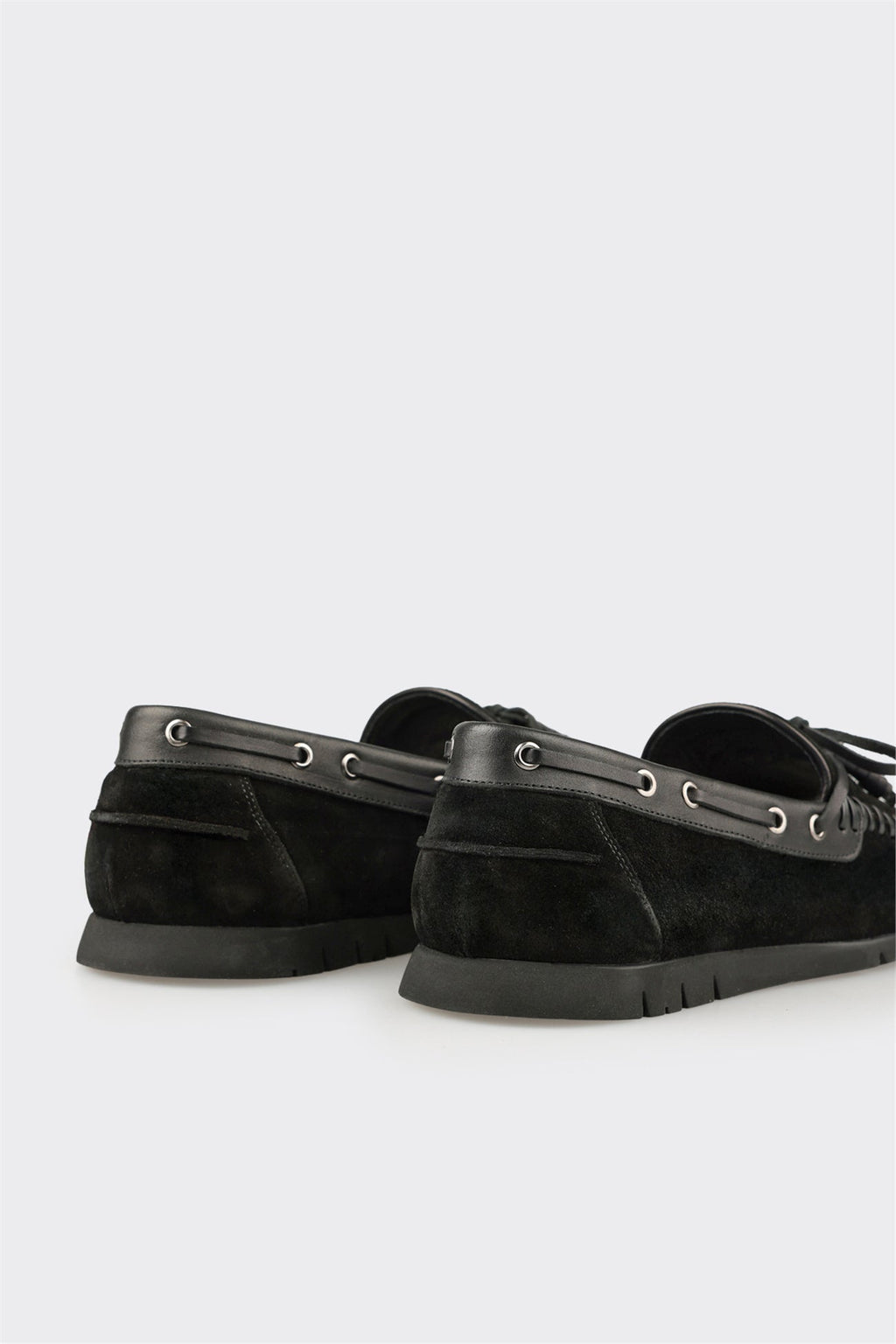 Black Leather Men's Casual Shoe