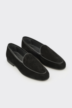Black Leather Men's Casual Shoe