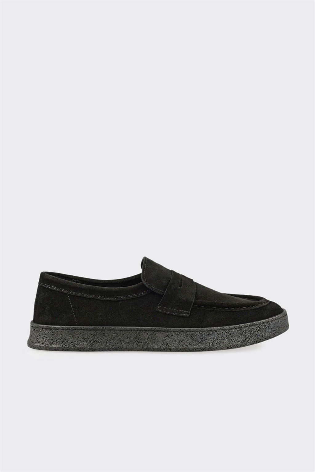 Black Leather Men's Casual Shoe