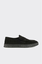 Black Leather Men's Casual Shoe