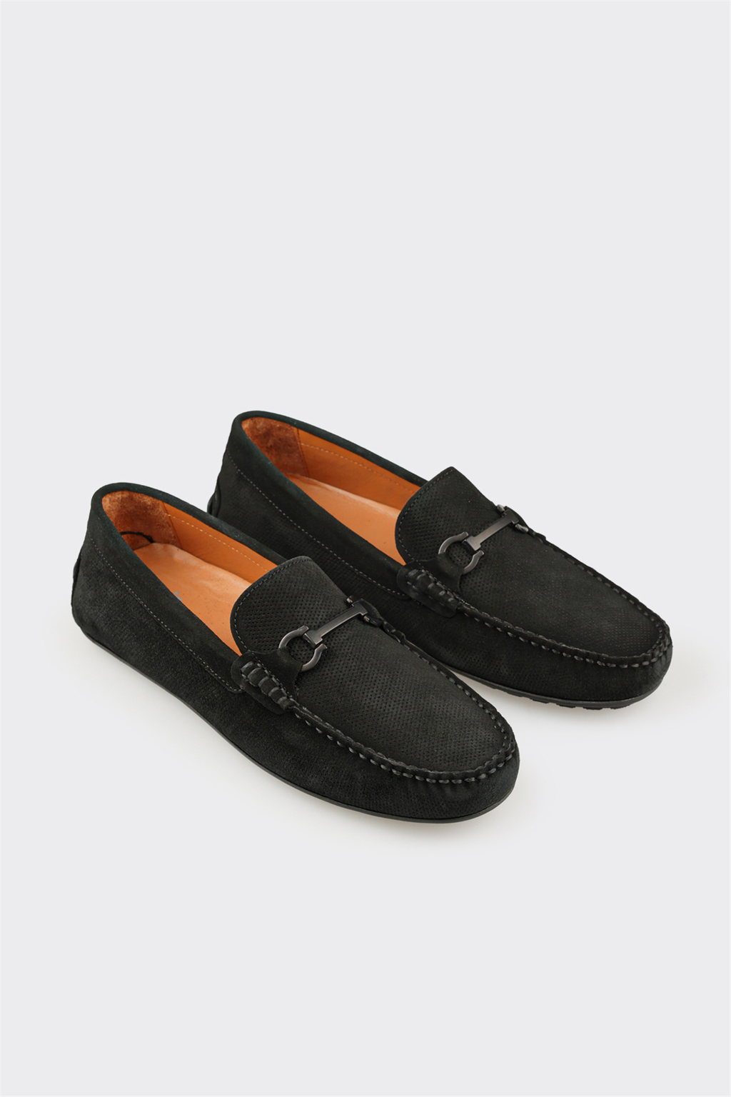 Black Leather Men's Casual Shoe