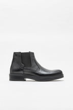 Black Leather Men's Casual Boot
