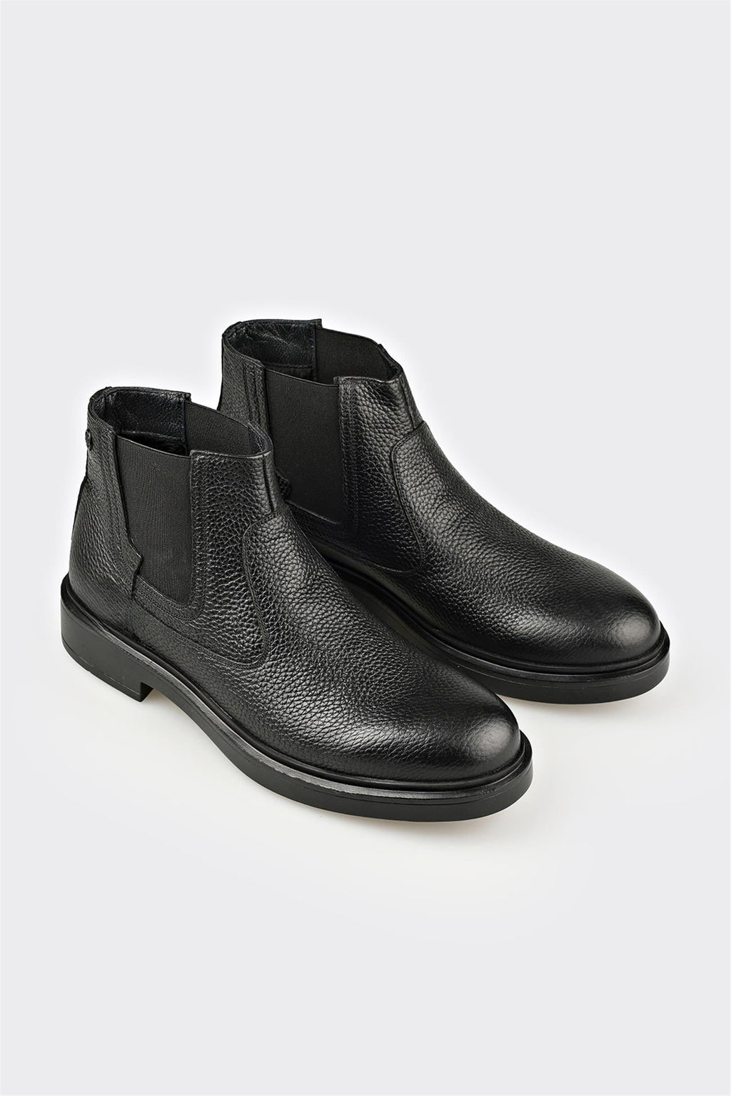 Black Leather Men's Casual Boot