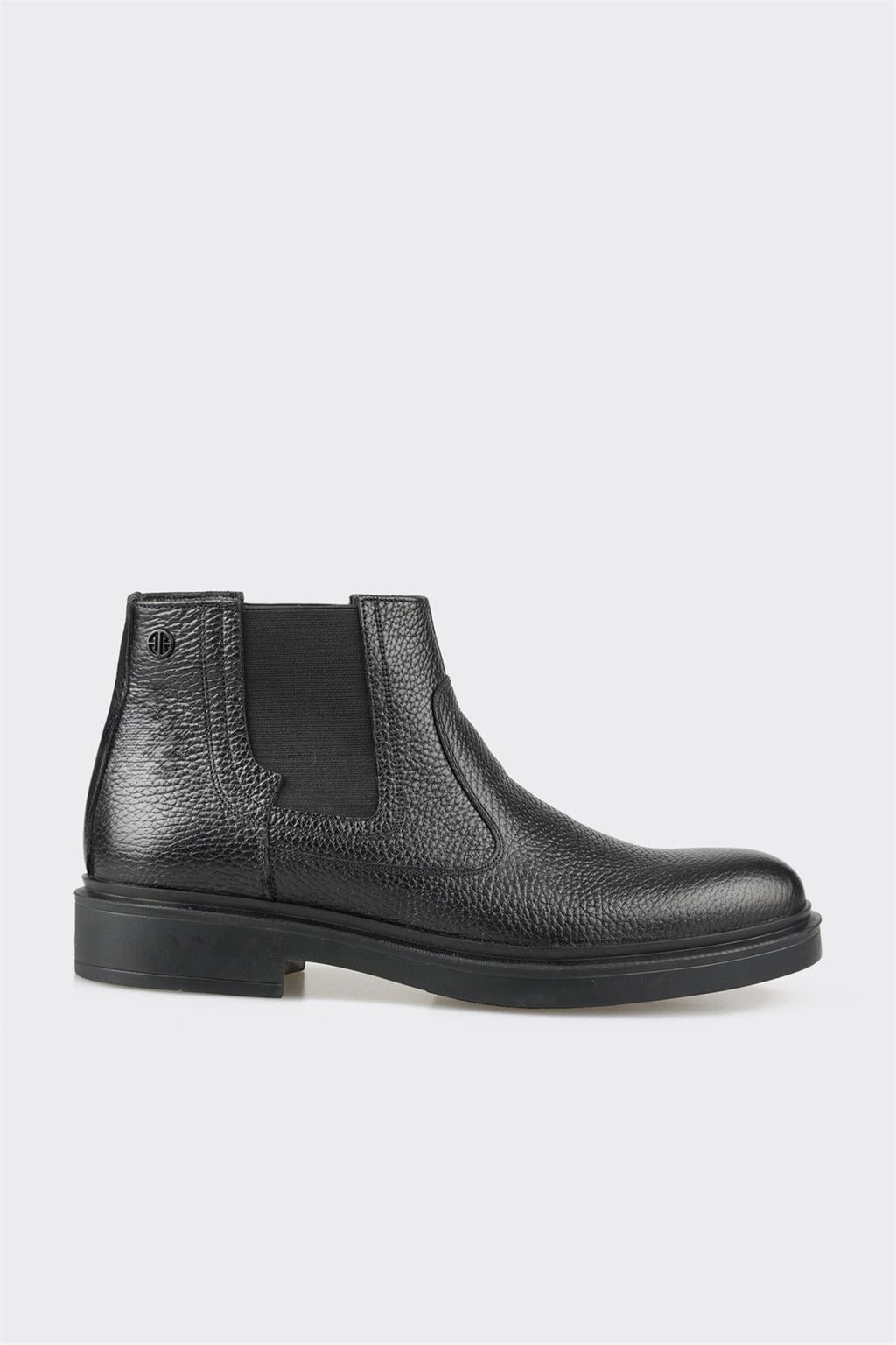 Black Leather Men's Casual Boot