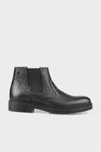 Black Leather Men's Casual Boot