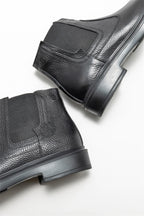Black Leather Men's Casual Boot