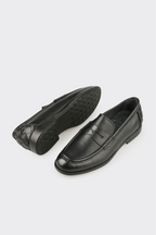 Black Leather Men's Classic Shoe