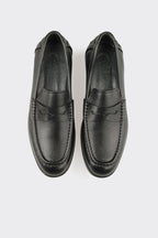 Black Leather Men's Classic Shoe