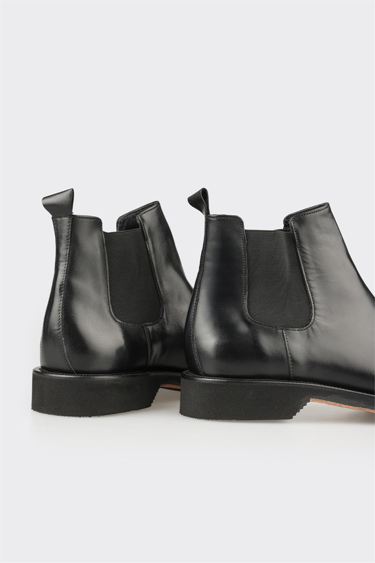 Black Leather Men's Classic Boot