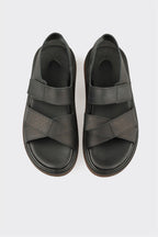 Black Leather Men's Sandal