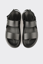 Black Leather Men's Sandal