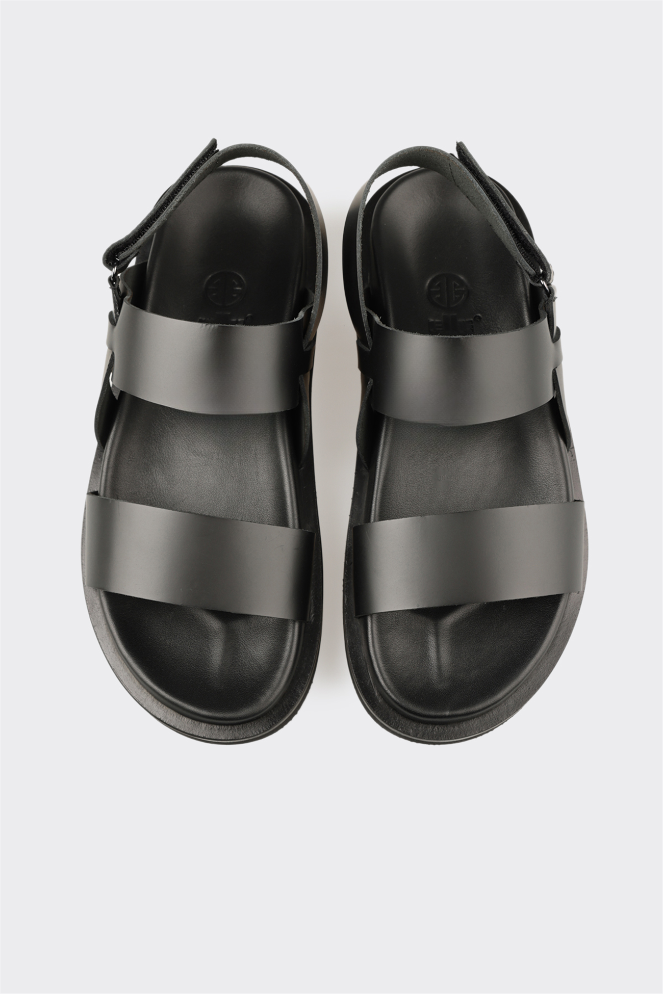 Black Leather Men's Sandal