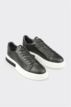Black Leather Men's Sneaker