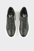 Black Leather Men's Sneaker