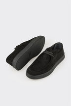 Black Leather Men's Sneaker
