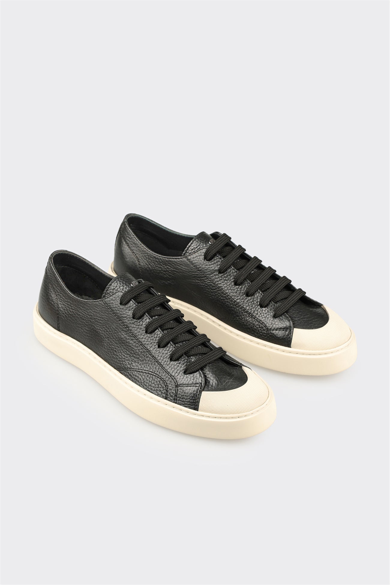 Black Leather Men's Sneaker