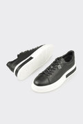 Black Leather Men's Sneaker