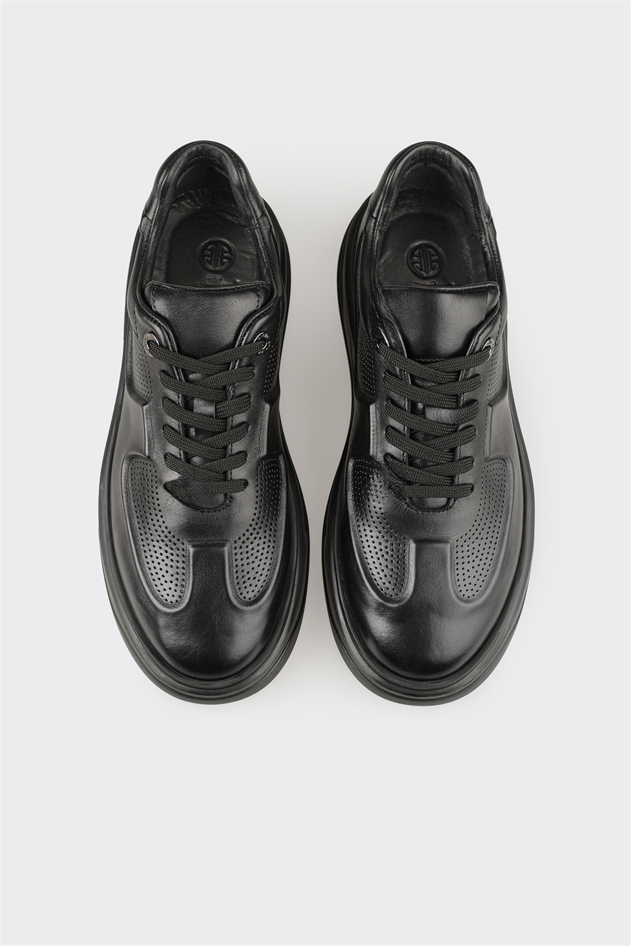 Black Leather Men's Sneaker