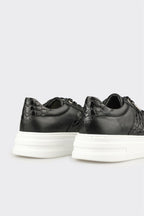 Black Leather Men's Sneaker