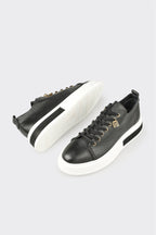 Black Leather Men's Sneaker